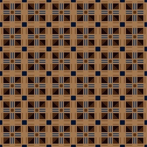 (XXXL) Brown Abstract Geometric Design