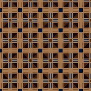 (XXXXL) Brown Abstract Geometric Design