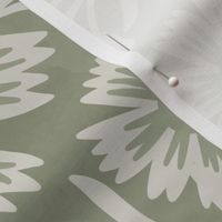 SYLVIA grand-millennial trailing florals, in soft green and off-white