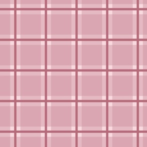 Pink Tartan Plaid - Classic Traditional Dusky Blush Preppy Scottish Lumberjack 