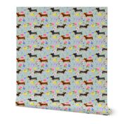 Dachshund Floral//Green - Large