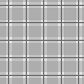 Gray Tartan Plaid - Classic Traditional Pewter Preppy Scottish Lumberjack 