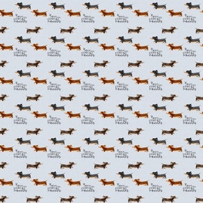 Dachshund//I love you leaps & hounds//Blue - Small