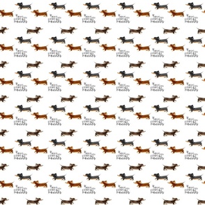 Dachshund//I love you leaps & hounds//White - Small