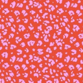 All The Dogs Duotone Muddy Paws Leopard Wild Leopard spots valentine pink red