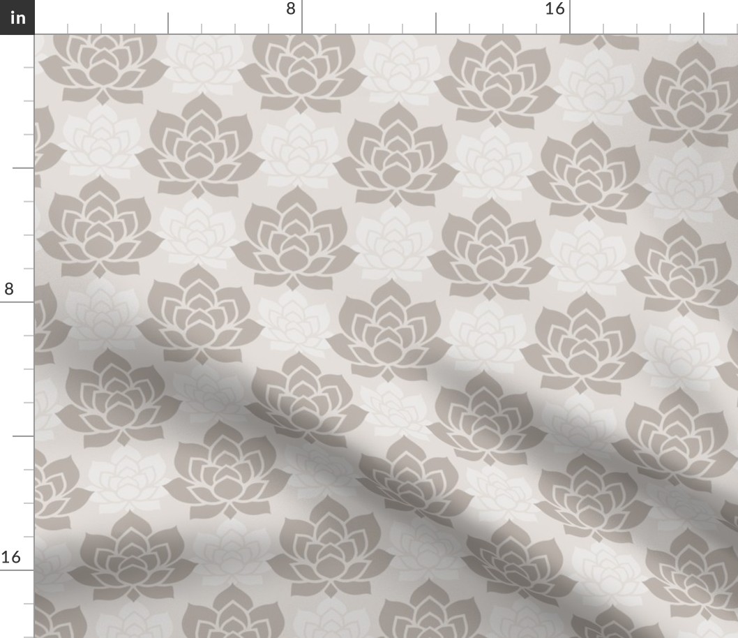 Sophisticated Succulent Harmony - Chic Neutral Toned Botanical Pattern
