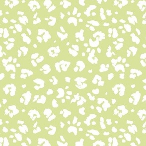 All The Dogs - Messy Leopards Spots and Animals Paws lime green