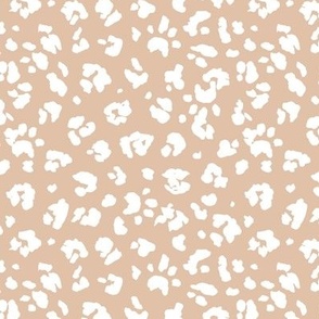 All The Dogs - Messy Leopards Spots and Animals Paws tan beige