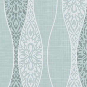 Minimally Lacy Ogee sage wallpaper scale