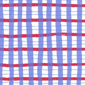 (L) Tennessee Pull-Over Plaid in Red, White and Blue