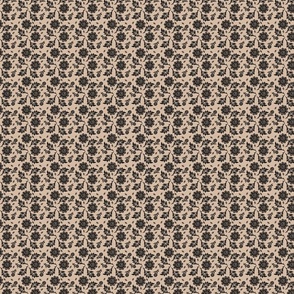 Cottage Floral Taupe and black