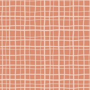 Orange Uneven Grid Pattern