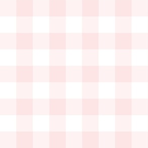 Blush Pink Large Gingham 2 inch wide stripes