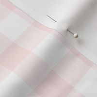 Blush Pink 1 inch wide Medium Gingham