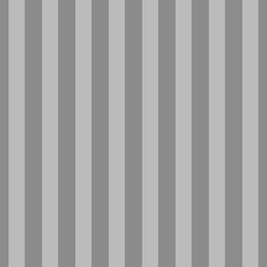 Bold Gray Pinstripe - modern classic pewter striped wallpaper 