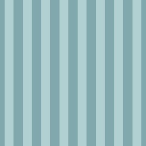 Muted Duck Egg Pinstripe - modern classic blue striped wallpaper 