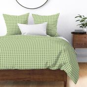 Medium - cottagecore green gingham with floral 