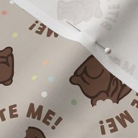 Bite Me, Chocolate Bunny - Beige , Medium Scale