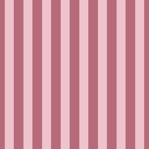 Bold Pink Pinstripe - modern classic dusky blush striped wallpaper 
