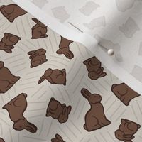 Chocolate Bunnies - Beige, Small Scale