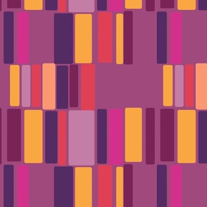Purple block print shapes