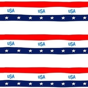 4th of July American USA Flag stripes with stars
