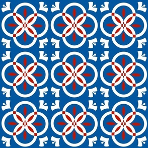 Geometric pattern (Blue)
