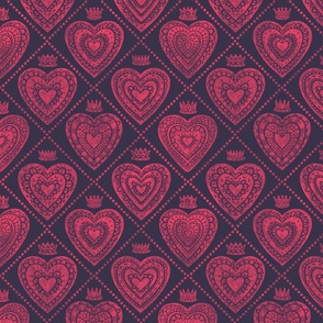 Ruby red royal hearts (medium)