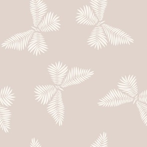 Simple Boho Botanical Butterflies in Off White + Light Dusty Pink