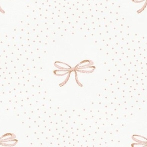 Large Pink Bows with Dotted Background 