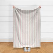 Medium Pink Bow Stripes  | Girls Nursery Room, Hand Drawn with Painted Texture