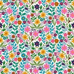 Ada spring floral green blue pink yellow garden floral