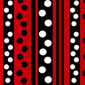 stripes-dots-on-red-back ground