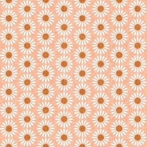 Retro Daisy Peach Ivory Golden SMALL SCALE