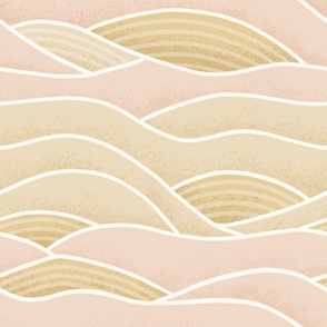 Warm Desert Sand - Minimalism - Beach, ocean shoreline, boho, bohemian, coast - pink, neutral, tan, white,