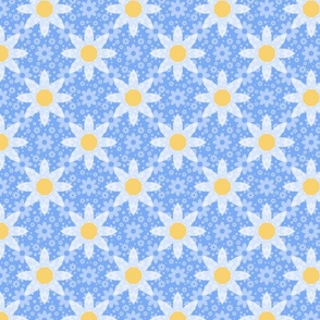 Spring Daisies (blue and yellow) (small)