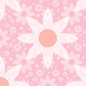 Spring Daisies (pink & peach) (Large)