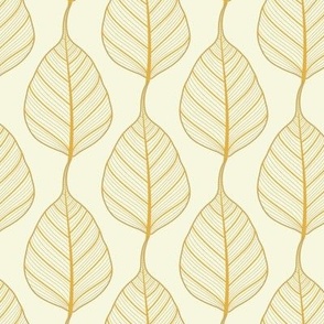 Warm Minimal Transparent Leaves Pattern