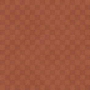 Checker Board dots monochrome rusty clay home decor, wallpaper