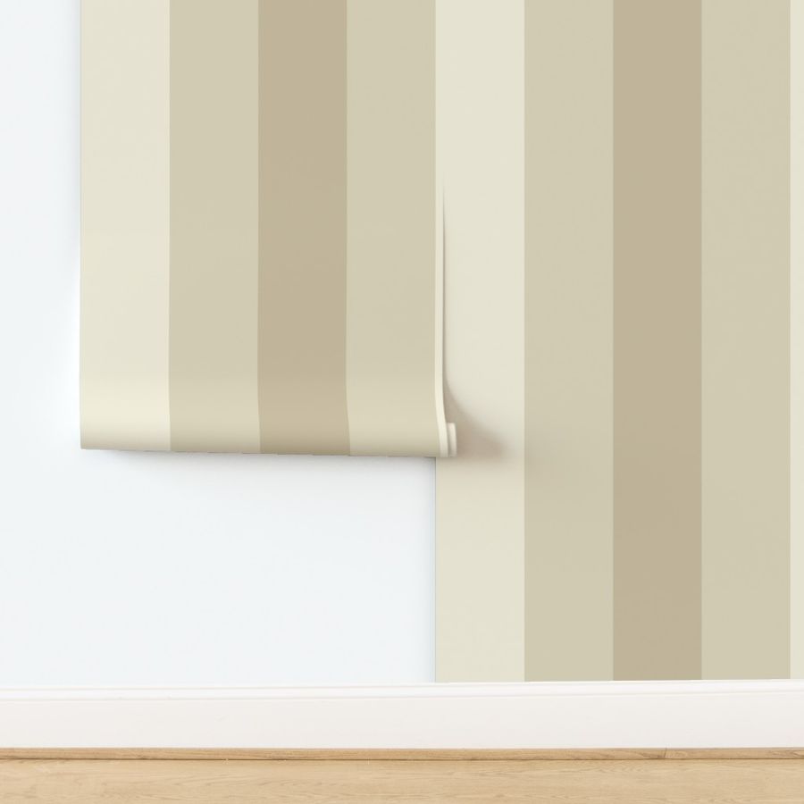 6" vertical stripes monochromatic in light beige