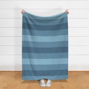 6" horizontal stripes monochromatic in blue grey