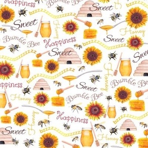 Honey Bees and Sunflowers (small)