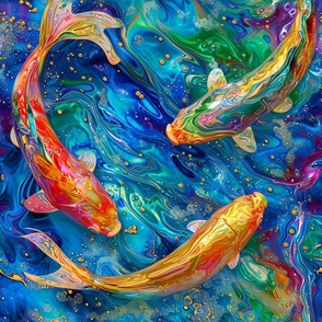 Rainbow Koi Fish
