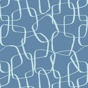 Light blue and dusty blue abstract rounded squares