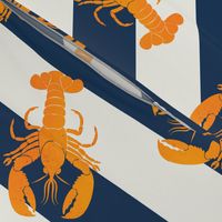 Yellow lobsters and navy stripes