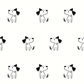 Jumbo Playful Pup Line Art