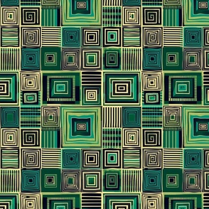 Verdant Geometrics - Emerald and Jade Patterns