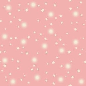 xs-Christmas  Cream STARS on Blush Pink