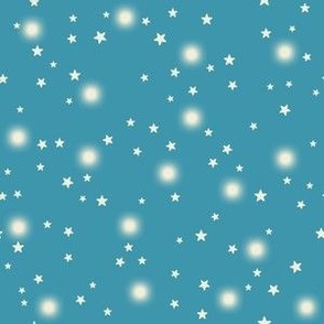 xs-Christmas  Cream STARS on Dusty Blue