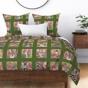 Sonoran Desert Creatures Quilt Top Green